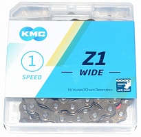 Цепь KMC Z1 Wide 1ск. 1/2"x1/8" 112L Silver (BZ1WNP112) 2021